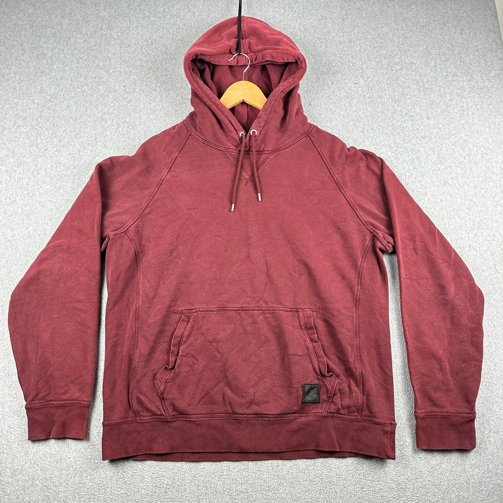 American Eagle Hoodie Mens Large Pullover Maroon Raglan Sleeve Cotton AE